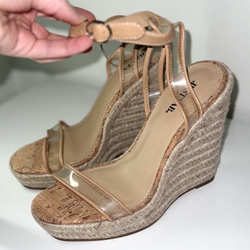 JustFab Worn Once Espadrille Wedges